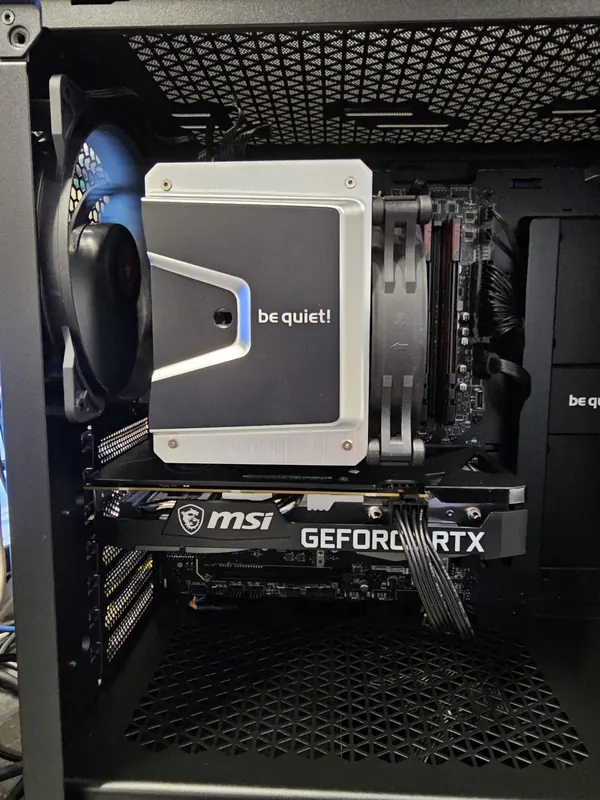 PC con dissipatore be quiet! e GeForce RTX MSI